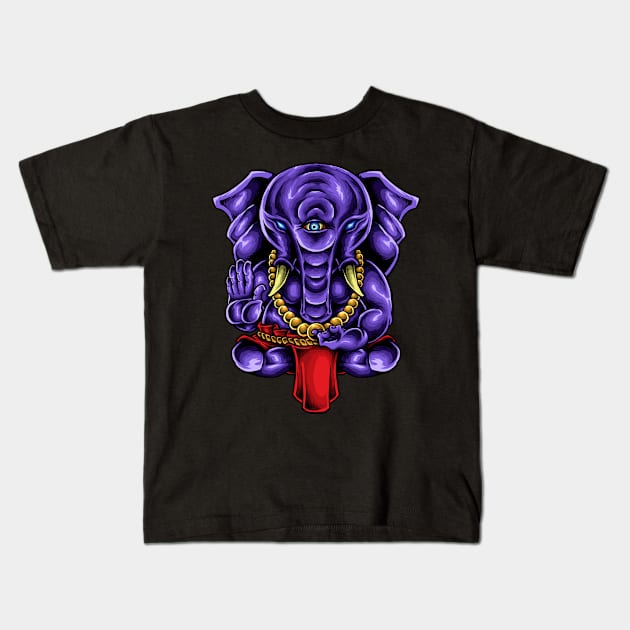 Ganesh Kids T-Shirt by drewbacca